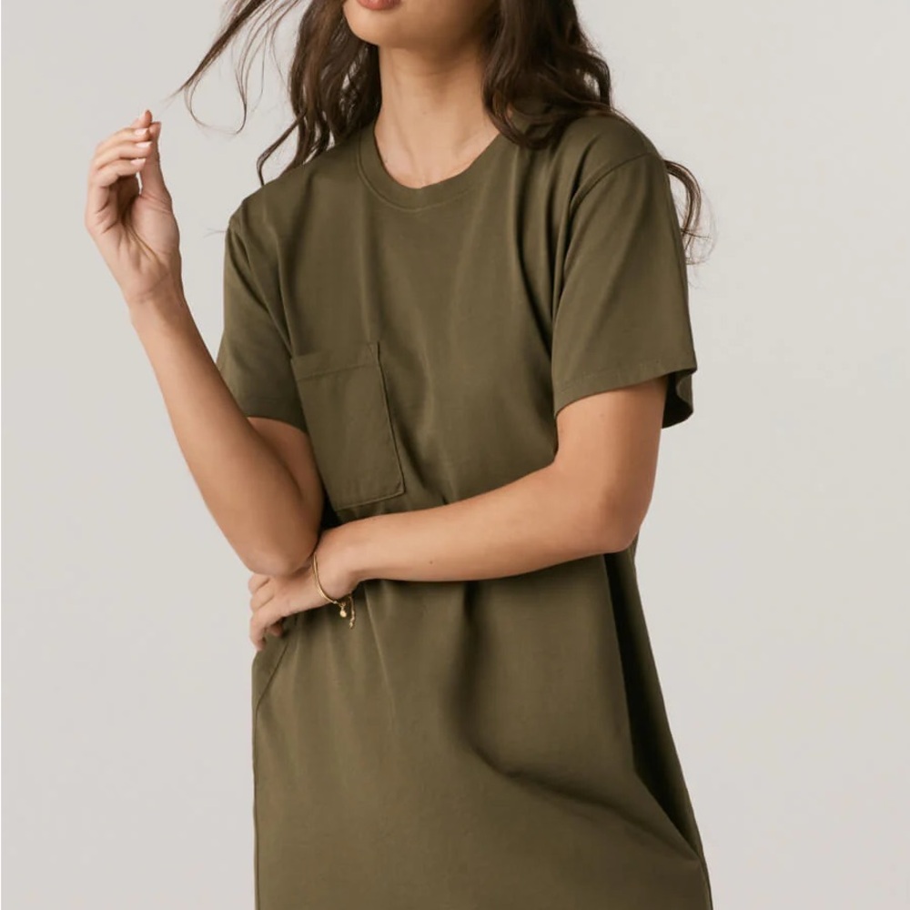 Olive Green T-Shirt Dress
